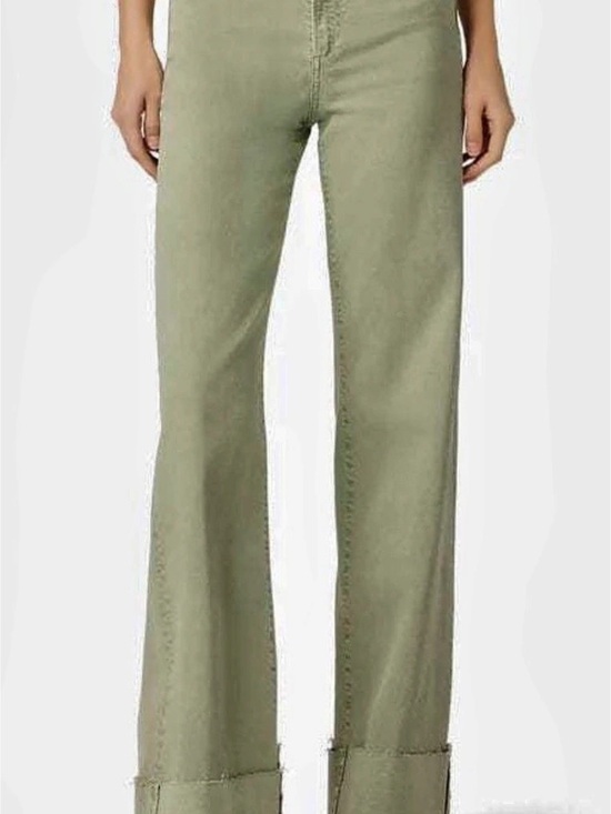 Joe's Jeans Denim - Joe's Jeans The Mia High Rise Wide Leg Jeans in Green Waist 25